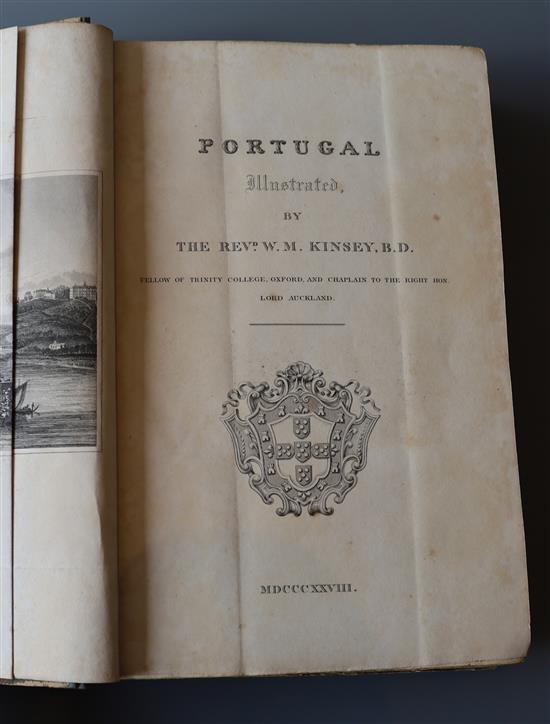 Kinsey, William Morgan - Portugal Illustrated in a Series of Letters, 1st edition, 8vo, rebacked drab boards,